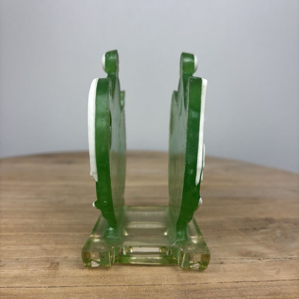 Vintage Lucite Green Teapot Coffee Napkin Holder 60s 70s Retro MCM Kitchen Decor - Picture 3 of 16